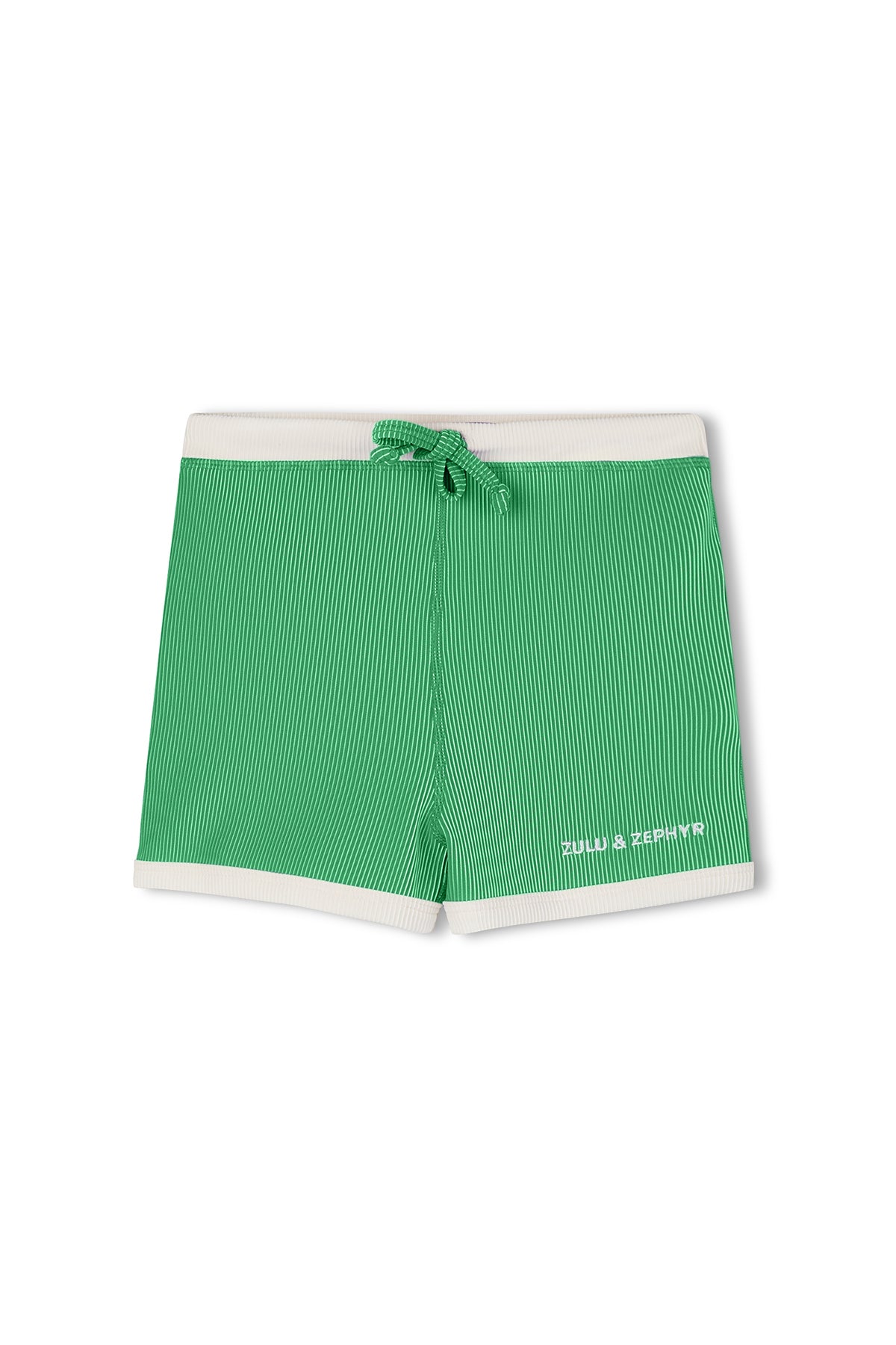 Mini Stripe Rib Surf Short - Parrot Green