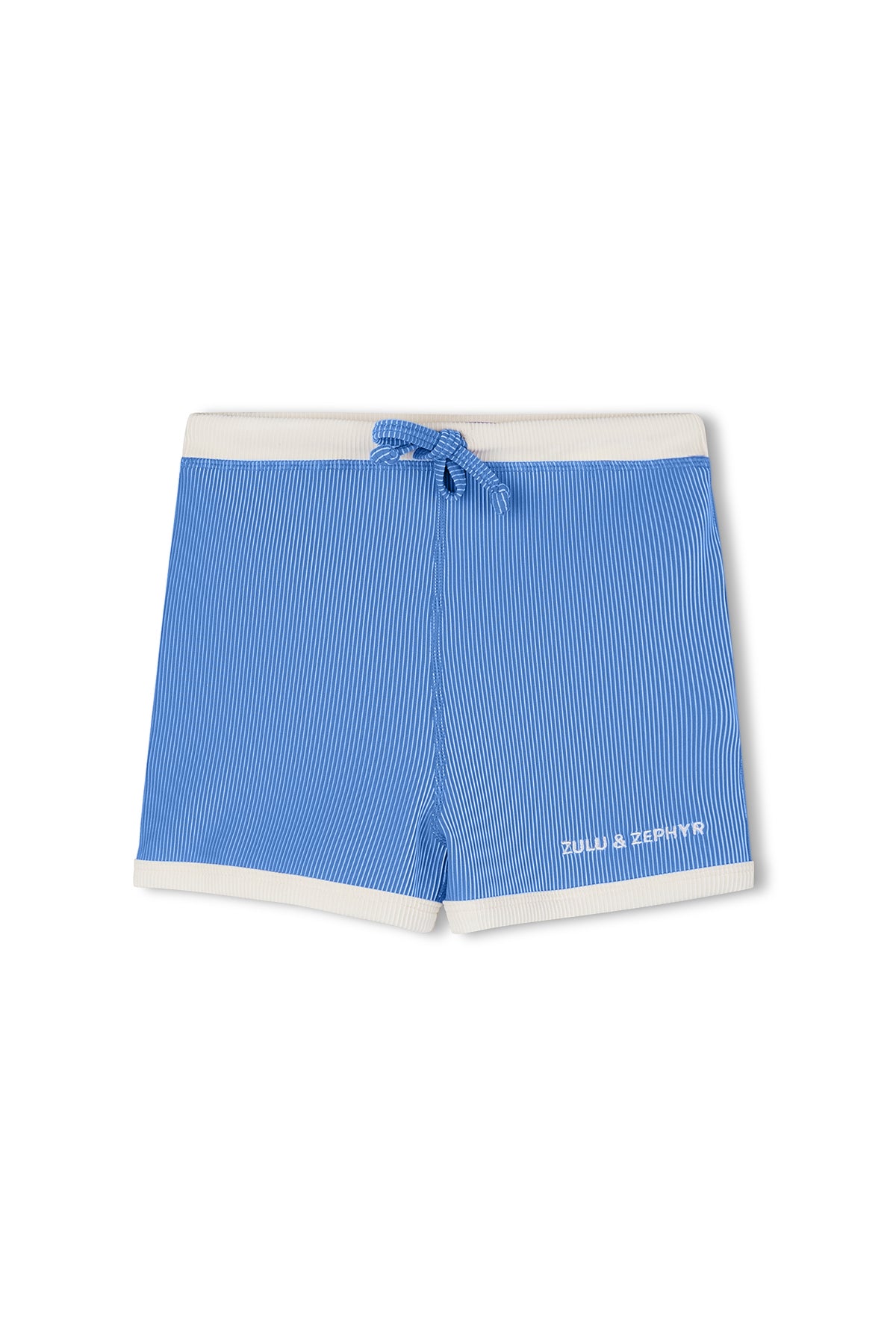 Mini Stripe Rib Surf Short - Sky Blue