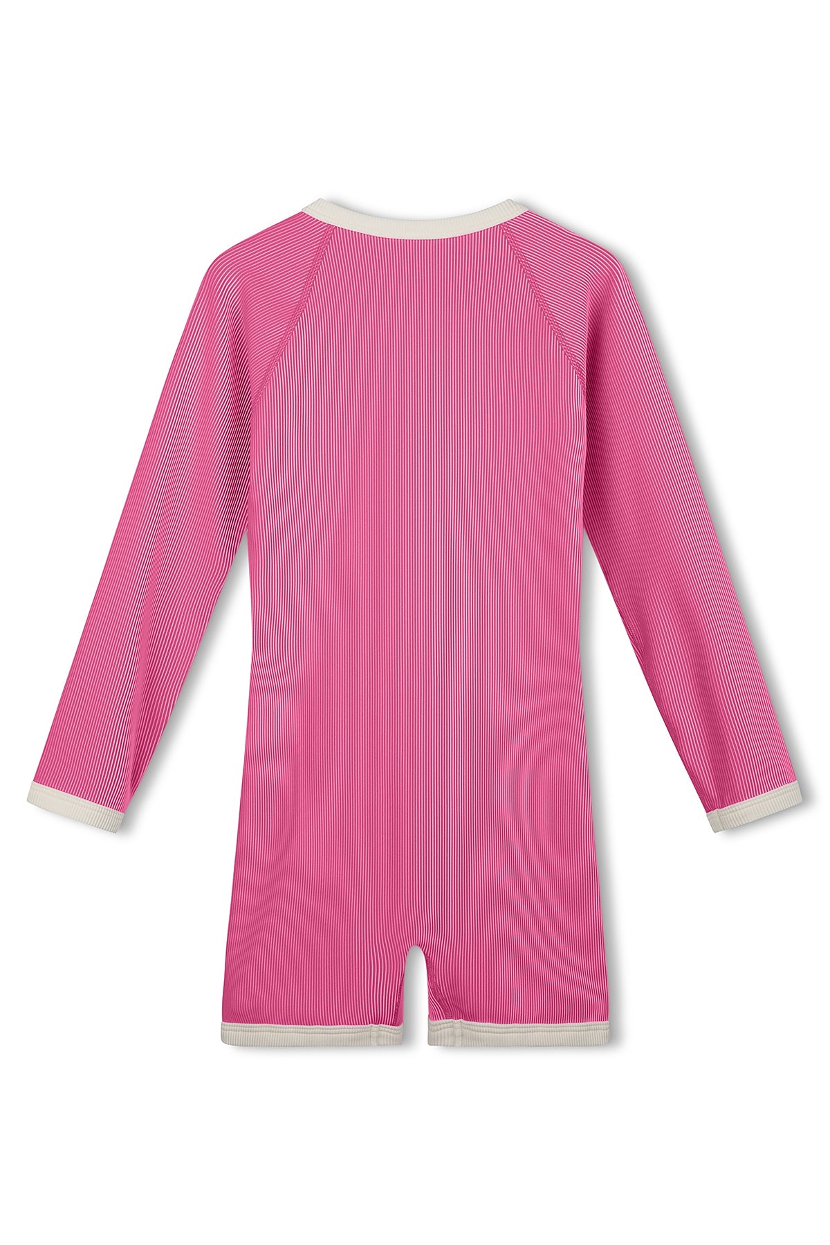 Mini Stripe Rib Surf Suit - Shell Pink