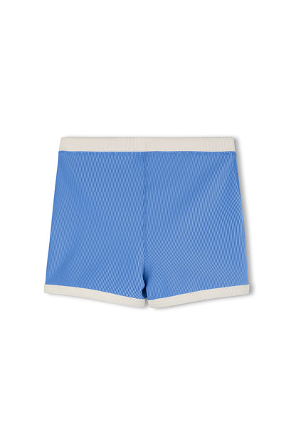 Mini Stripe Rib Surf Short - Sky Blue