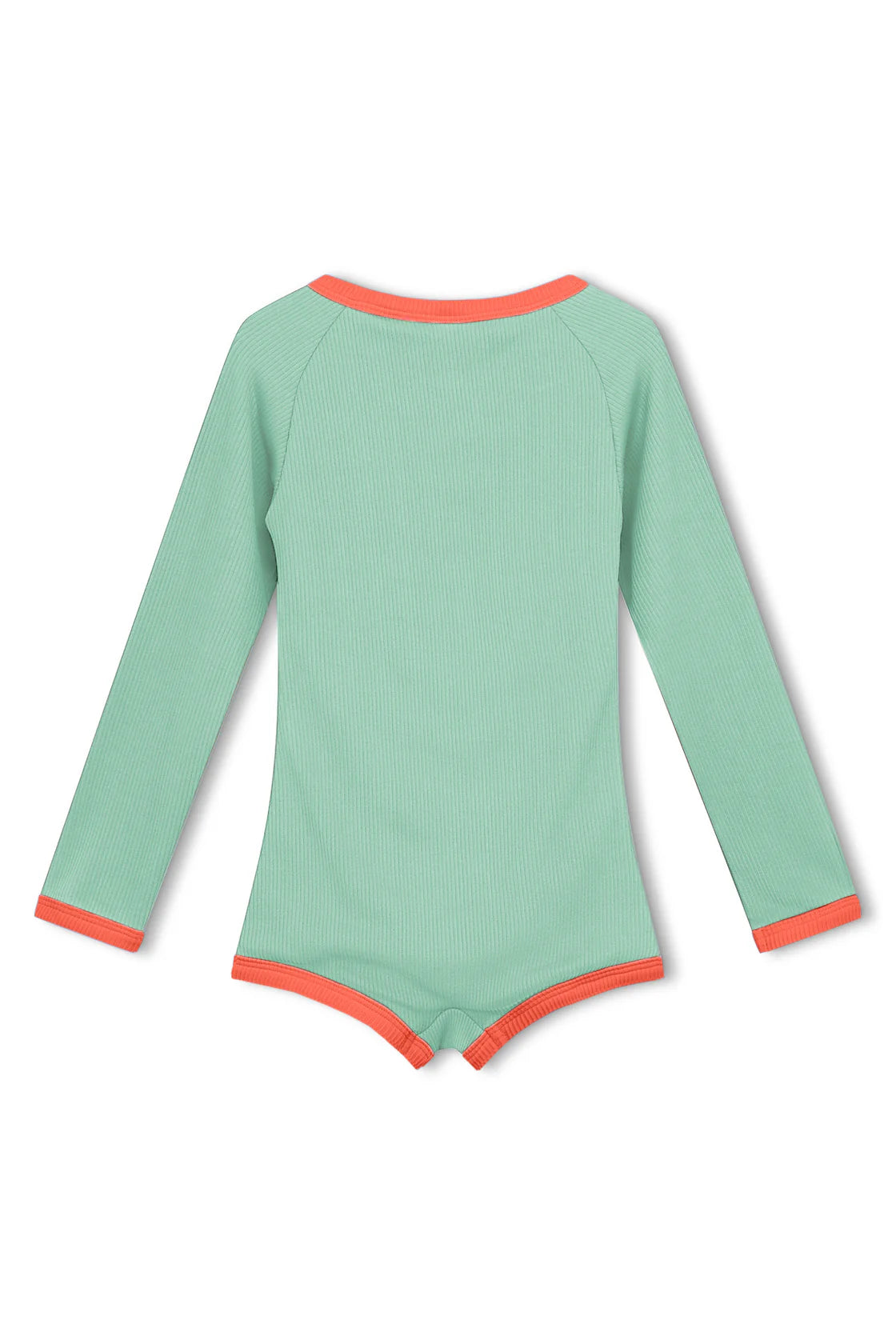 MINI RIB RASHIE ONESIE - TURQUOISE