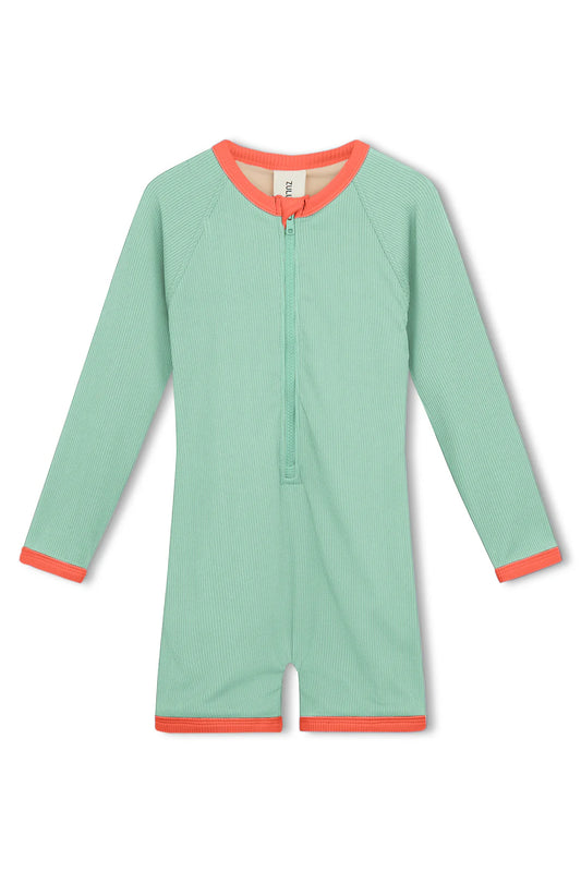 MINI RIB SURF SUIT - TURQUOISE