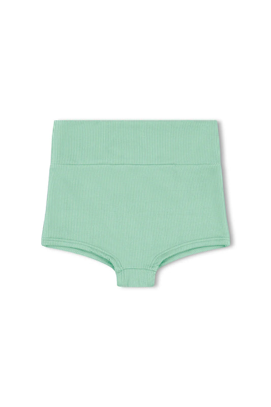 MINI RIB BOY SHORT - TURQUOISE