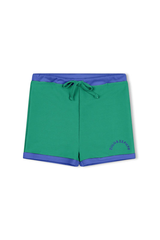 MINI RIB LOGO SURF SHORT - EMERALD