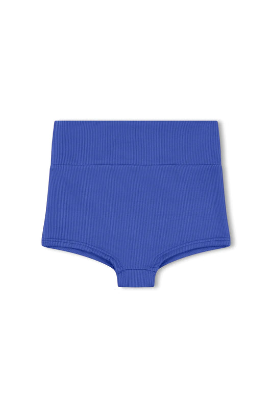 MINI RIB LOGO BOY SHORT - DEEP BLUE