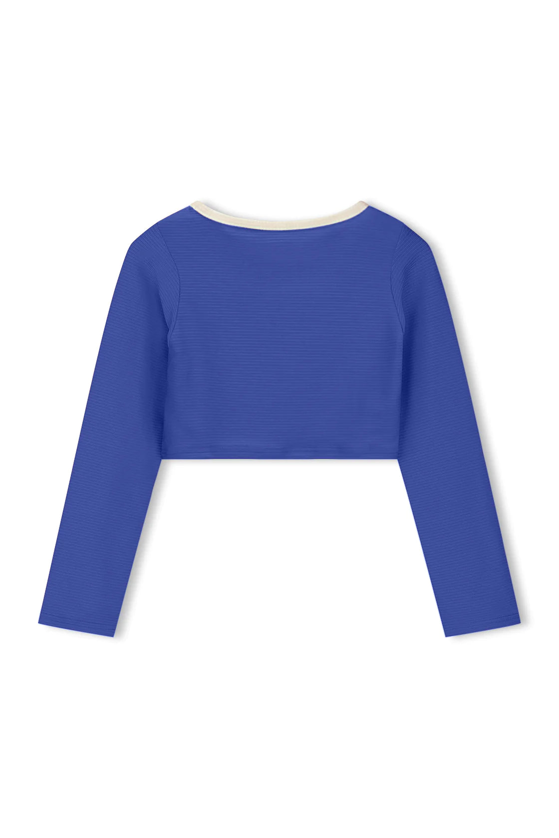 MINI RIB CROP RASHIE - DEEP BLUE