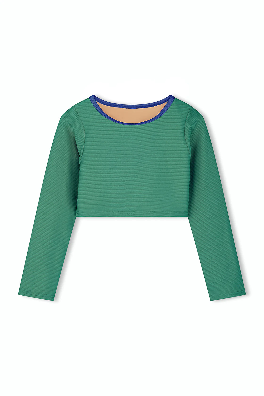 MINI RIB CROP RASHIE - EMERALD