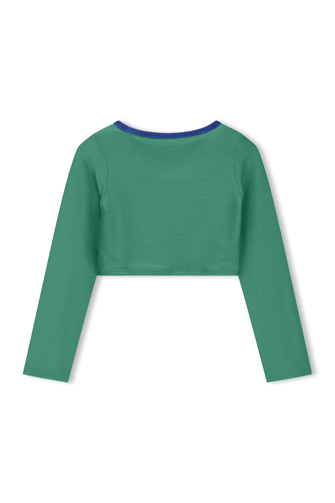 MINI RIB CROP RASHIE - EMERALD