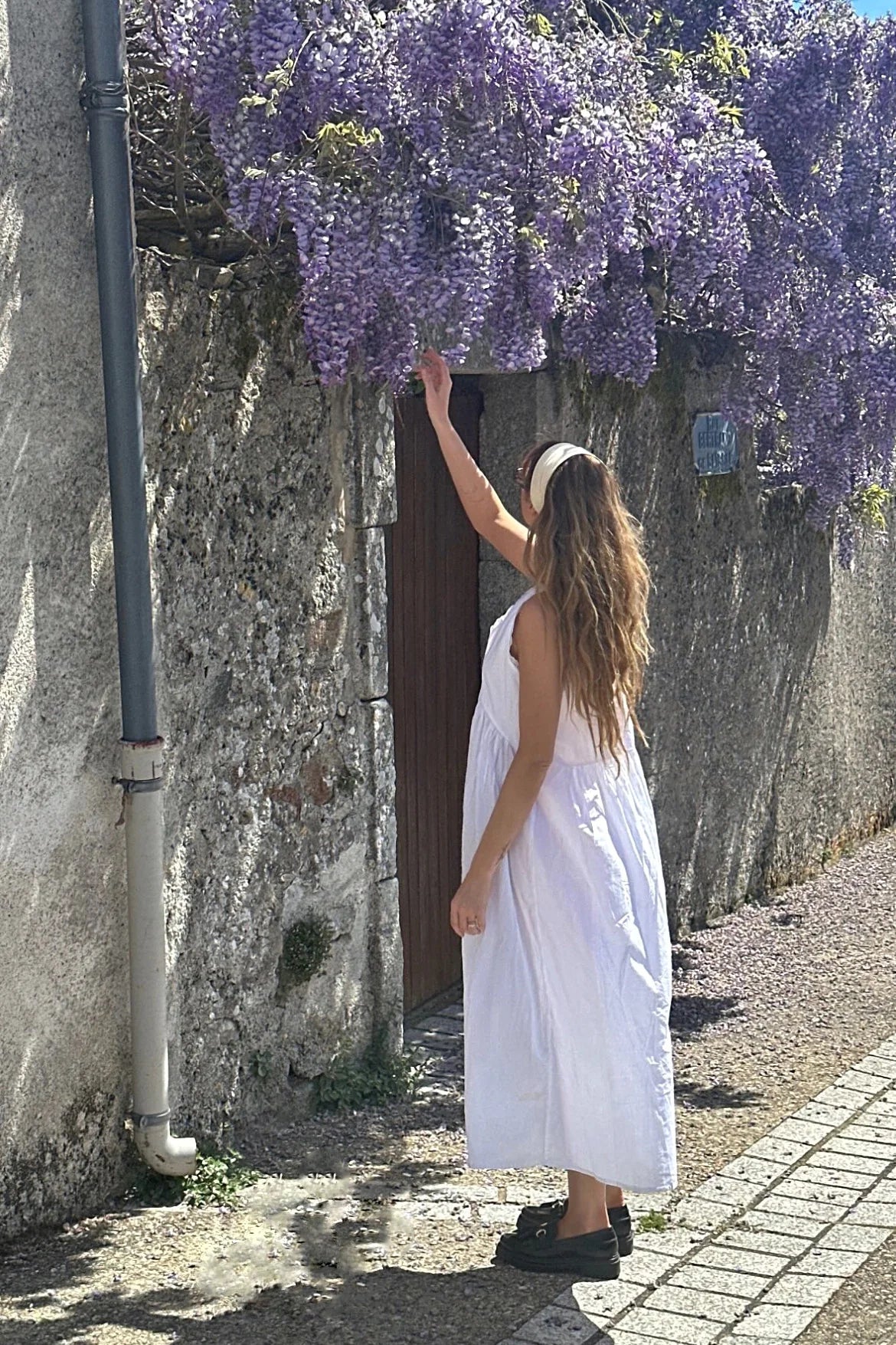 Vintage Cotton Gown in Ivory