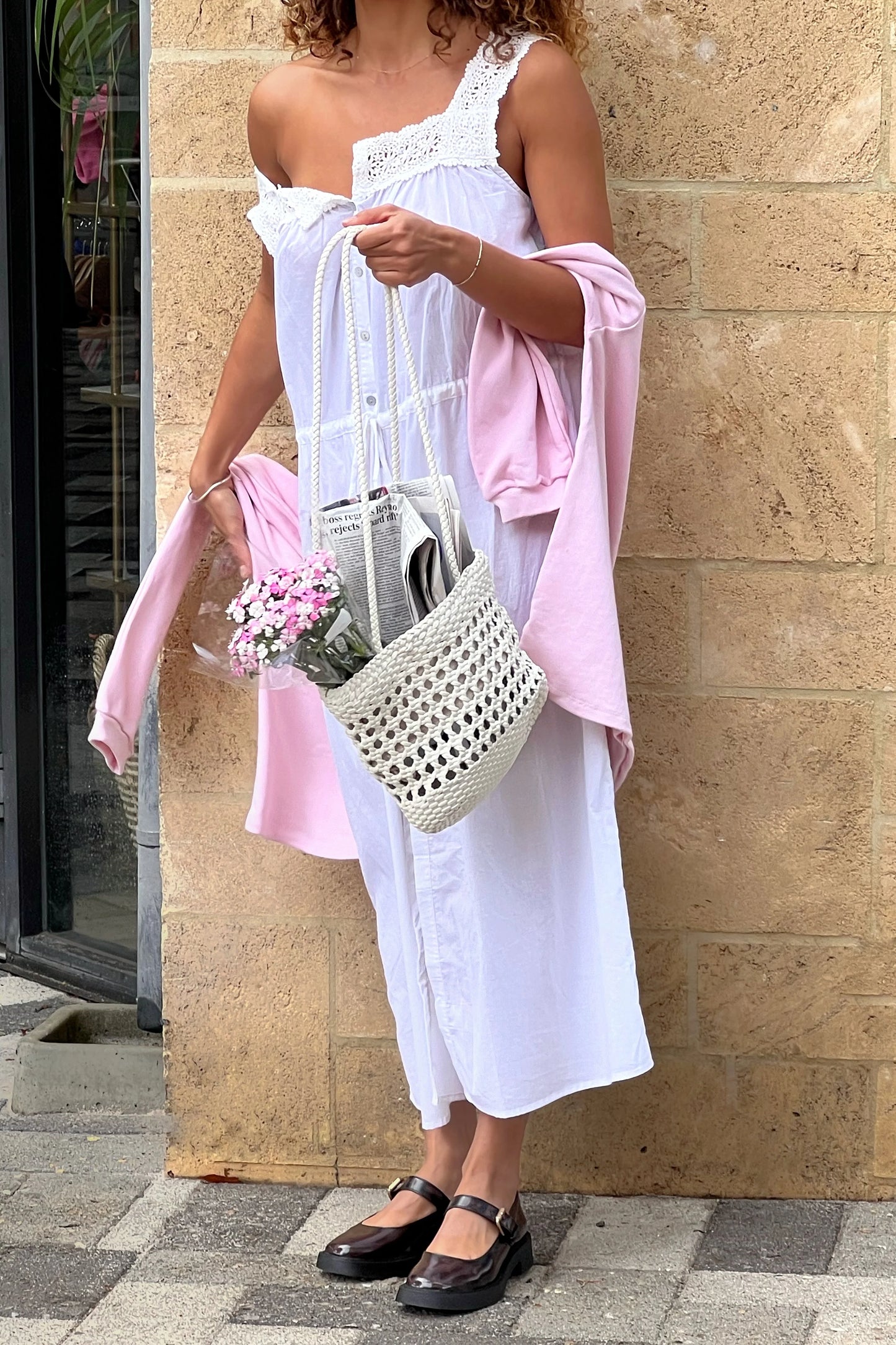 Oversized Jumper in Pale Pink