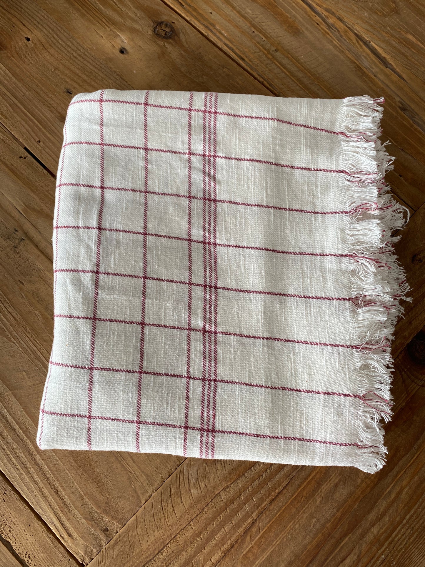 Red check blanket