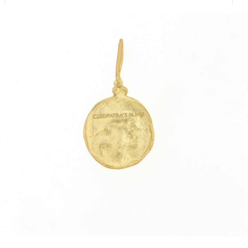 Moon Face Pendant - 18k Gold Plated