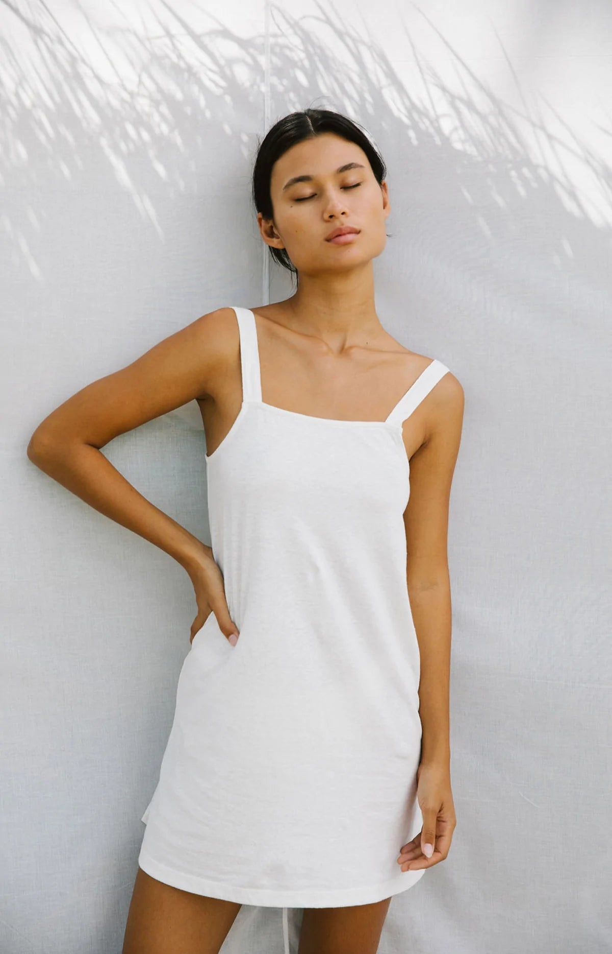 SUNNY HEMP DRESS WHITE