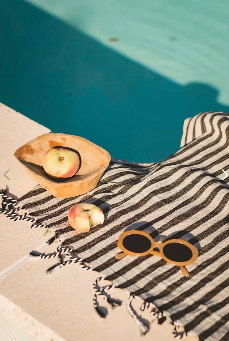 Striped Black Towel