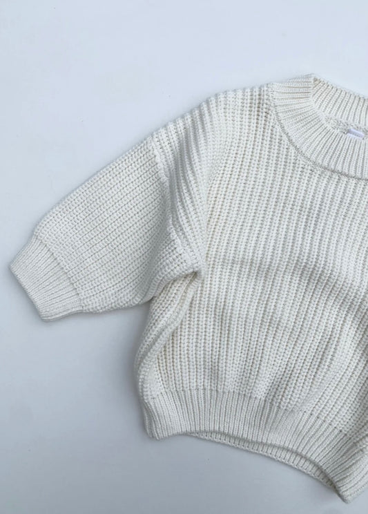 Casual Knit Pullover - Milk