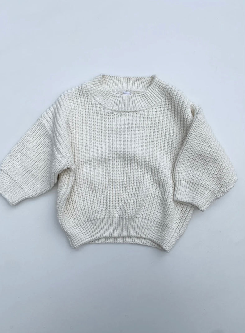 Casual Knit Pullover - Milk