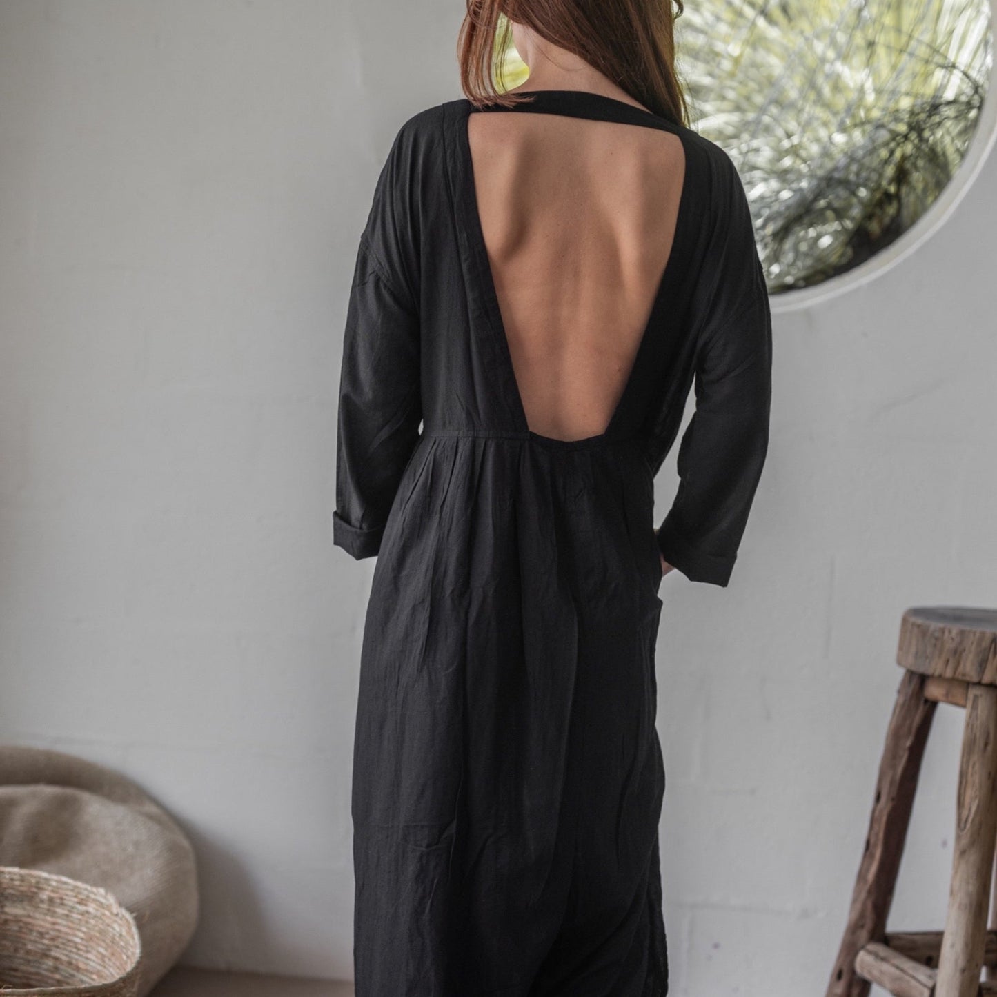 LUNE BLOOMER JUMPSUIT - BLACK